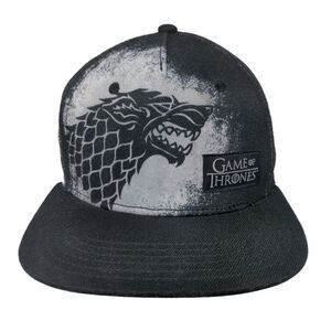 Game Of Thrones Snapback Hat Black OSFM Adjustable 6 Panel Vent Holes